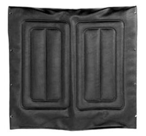 18" Embossed Back, 1" Flare, Black Vinyl