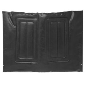 24" Embossed Back, 1" Flare, Black