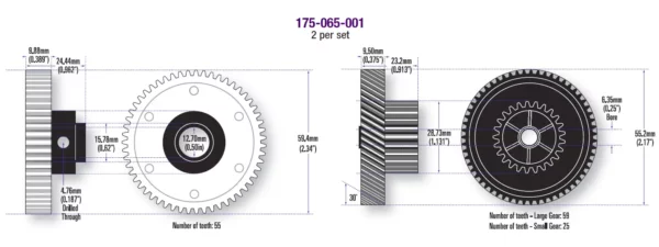 Motor Gear Set, Hubbell/DISCONTINUED - Image 2