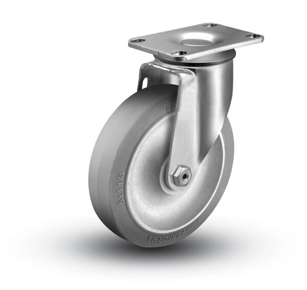 4" Swivel Plate Caster, 3" x 1-3/4" Bore