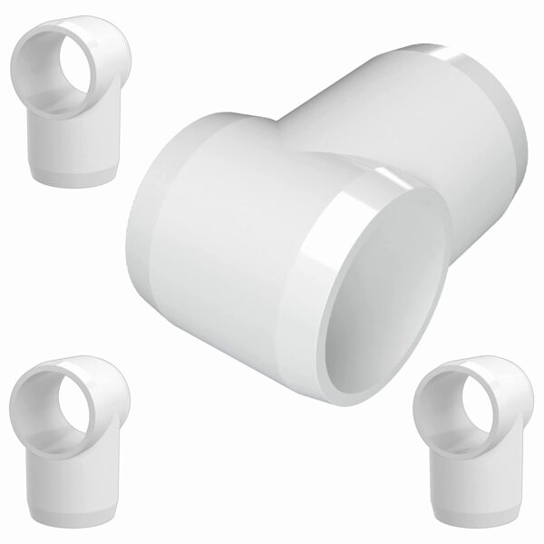 1-1/4" PVC Slip-T, 4/Pack
