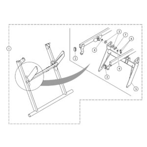 Leg & Link Assembly, CS Series Bed