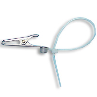 Security Clip Tie Wrap, 10/Pkg.