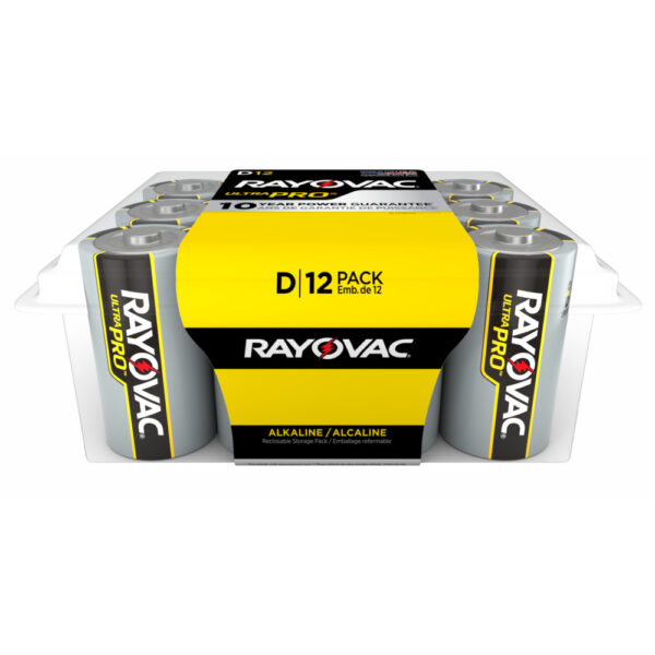 D-Cell Alkaline Batteries, 12 Pack