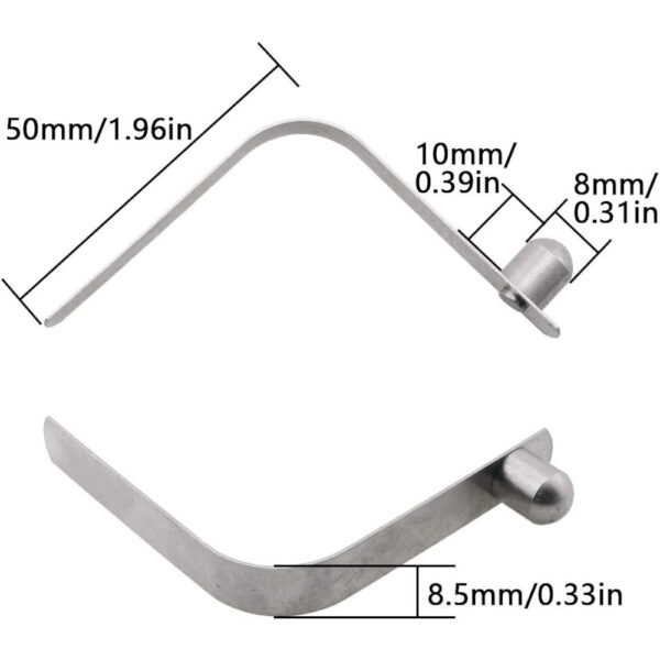 Stainless Steel Clips, 6/Pack - Image 2