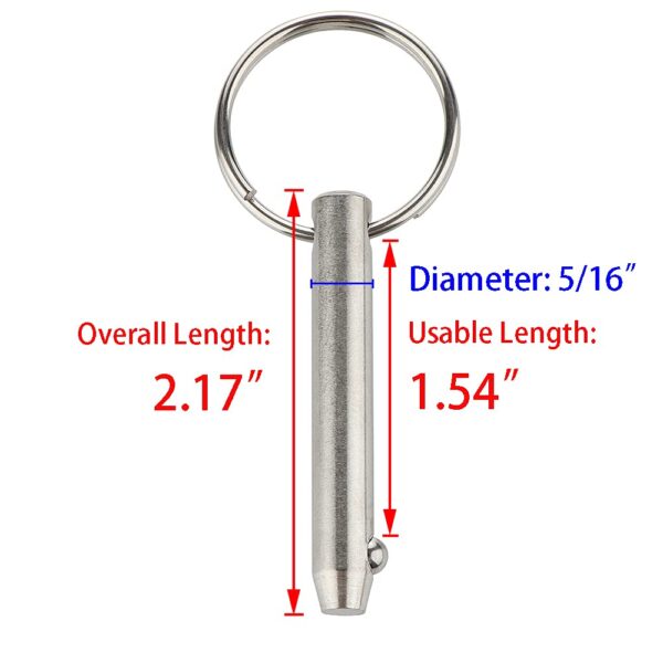 Quick Release Pins, 5/16" x 2" - Image 2