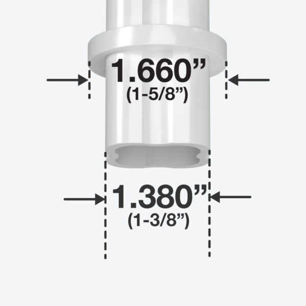 1-1/4" PVC Internal Coupling, 10/Pack - Image 2