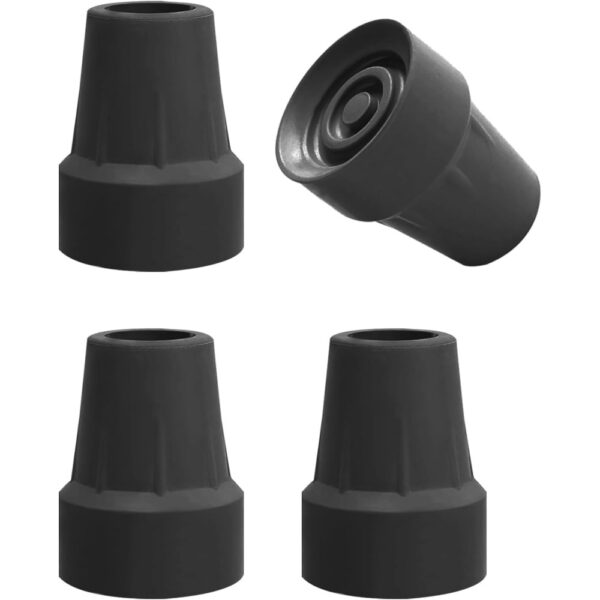3/4 Inch Rubber Tips, 4/Pk. (Black)