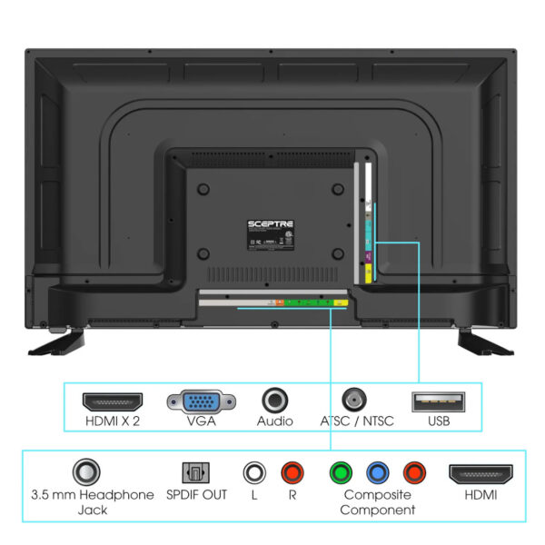 32" Class 720P HD LED TV, Non-Smart - Image 2
