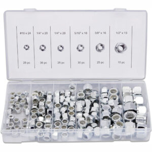Nylon Lock Nut Kit, 150 Pcs.