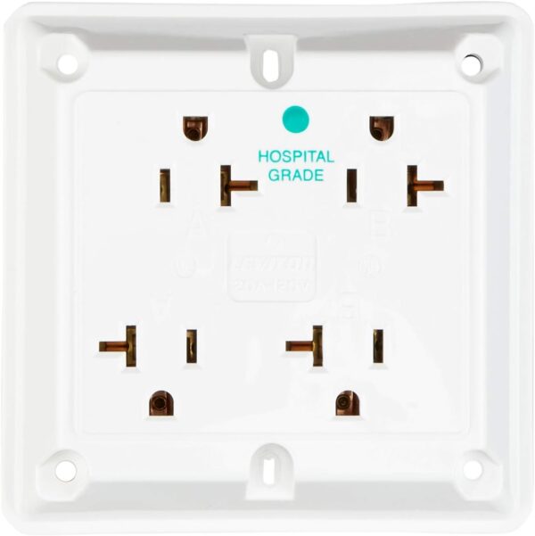 Hospital Grade, 4-In-1 Receptacle, 20A, White