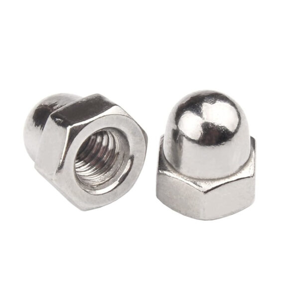 Acorn Cap Nuts, 3/8-16, 25/Pk.