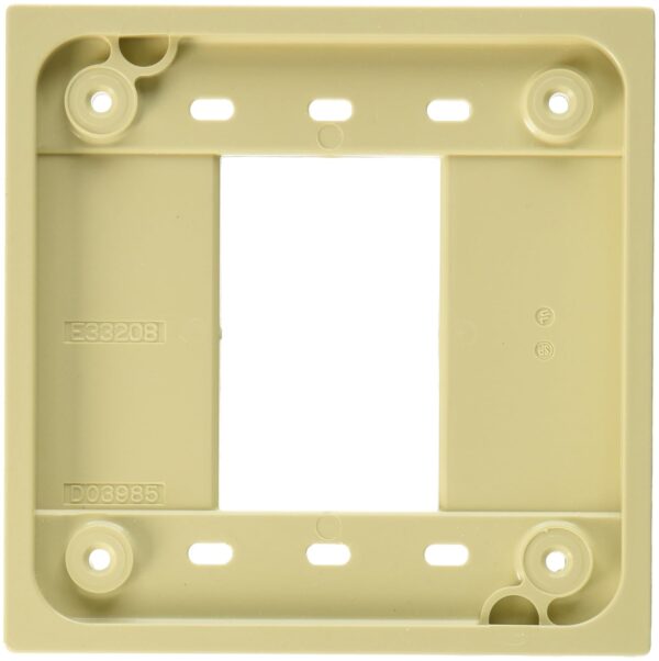 Hubbell 4-PLEX Box, 2-Gangs, Ivory