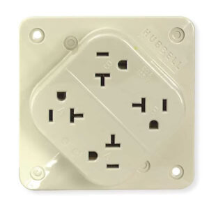 4-Plex Straight Blade Receptacle, 2 Pole, 3 Wire