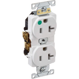 Hospital Grade, Duplex Receptacle, White