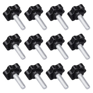 1/4-20 Black Star Knobs O2 Tanks, 12/Pack